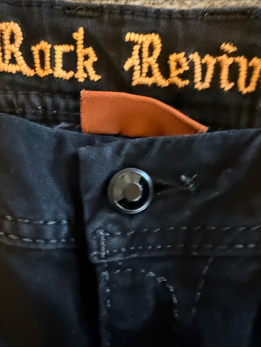Rock Revival Black Embellished Pocket Jeans with Stud Accents - Picture 5 of 9